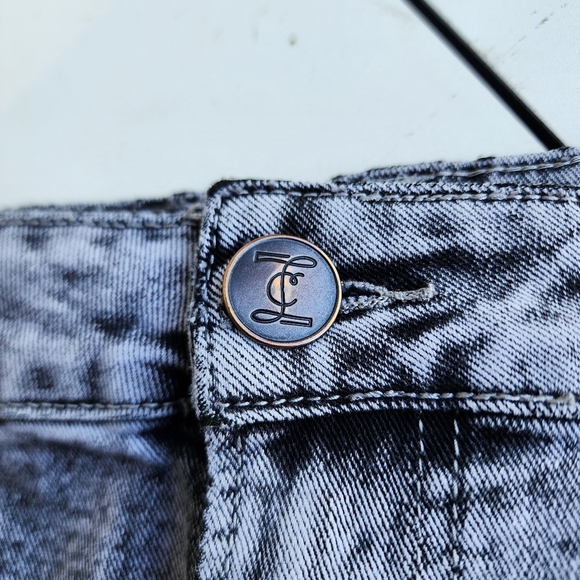 Inherit Clarie Skirt Womens 15/16 Denim Modest Pencil Midi Stretch Gray Black - Picture 6 of 11